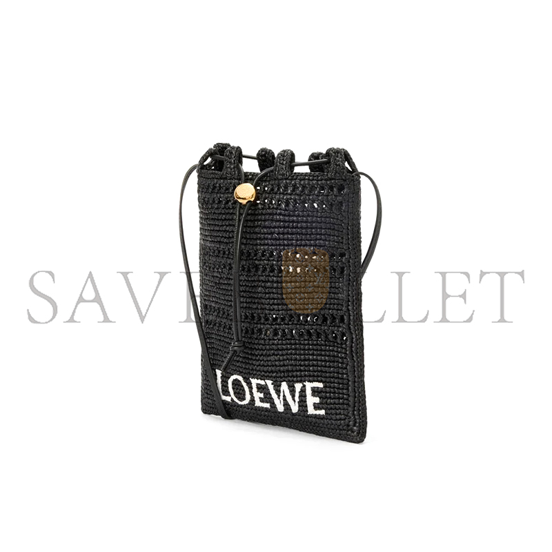 LOEWE DRAWSTRING POCKET IN RAFFIA C756PHPX05 (21*16*1cm)